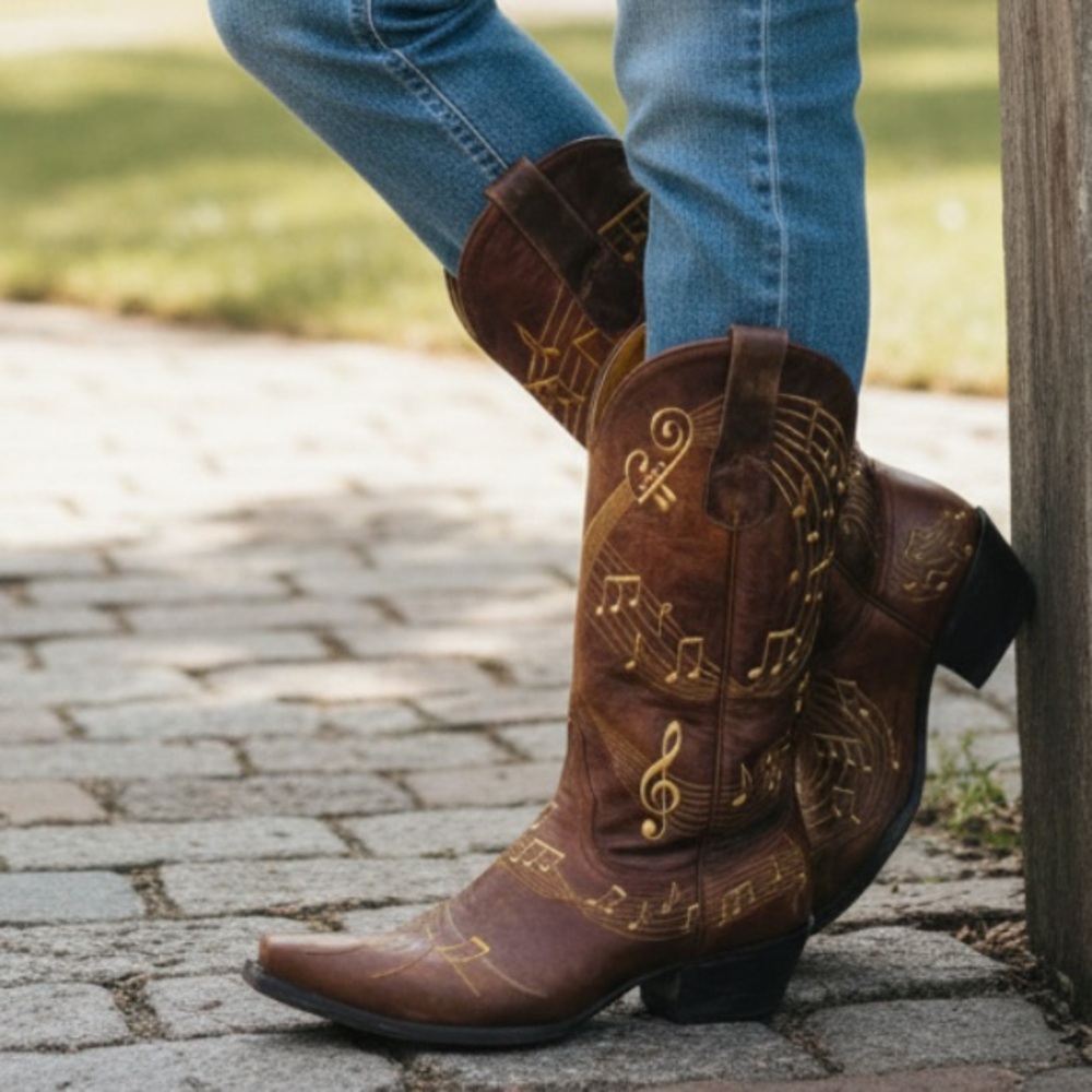 RARE Old Gringo Violina Music Note Cowboy Boots